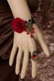 Retro-Vampire-Bracelet-with-Rose-and-Ring-LC0866